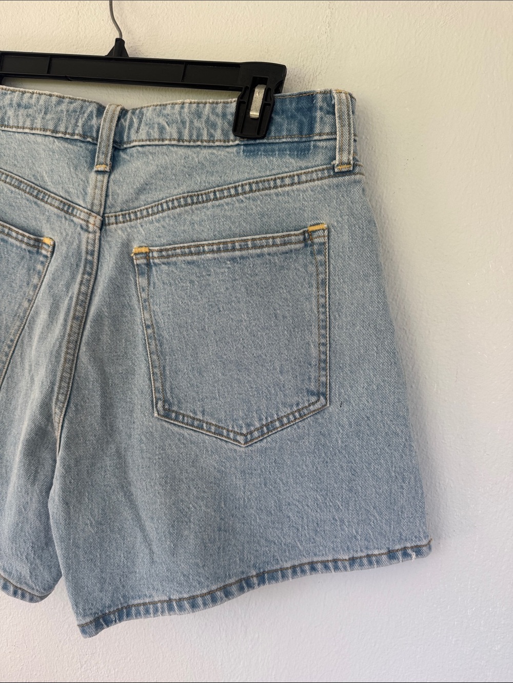 Abercrombie & Fitch The Dad Short high rise light wash jean shorts size 31 - Picture 8 of 13